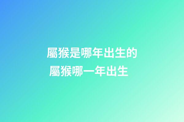 屬猴是哪年出生的 屬猴哪一年出生-第1張-觀點(diǎn)-玄機(jī)派